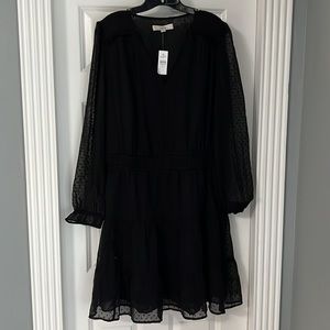 Loft 18 Tall black dress NWT